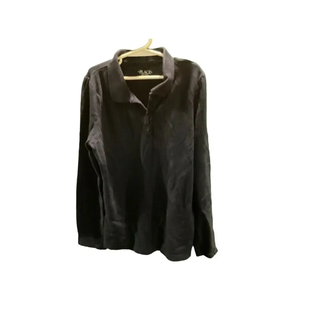 Girls'‎ Navy Blue Polo Style Long Sleeve Shirt Size 10/12 by Children's Place